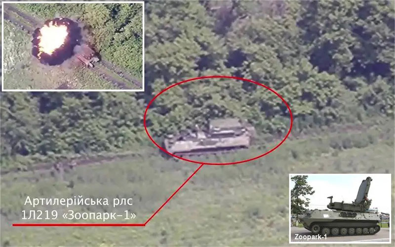 Ukraine posted a video destroying Russia's $15 million Zoopark-1 radar